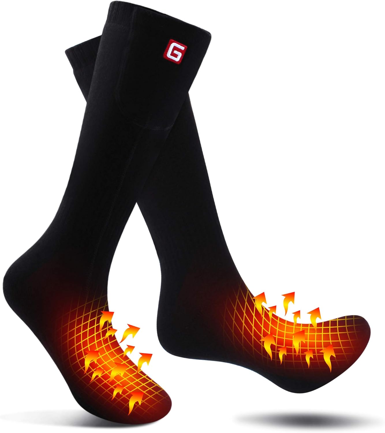 Women Men Heated Socks Electric Rechargeable Battery Winter