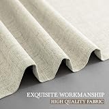 CUCRAF 100% Blackout Curtains 52x72 Inches Two Panels Beige Eyelet Thermal view 6