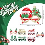 AWAVM 12 Styles Christmas Party Glasses Glitter Costume Eyewear Kids Adults view 4