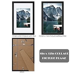 Hongkee 8x12 Picture Frames set of 3, Made of