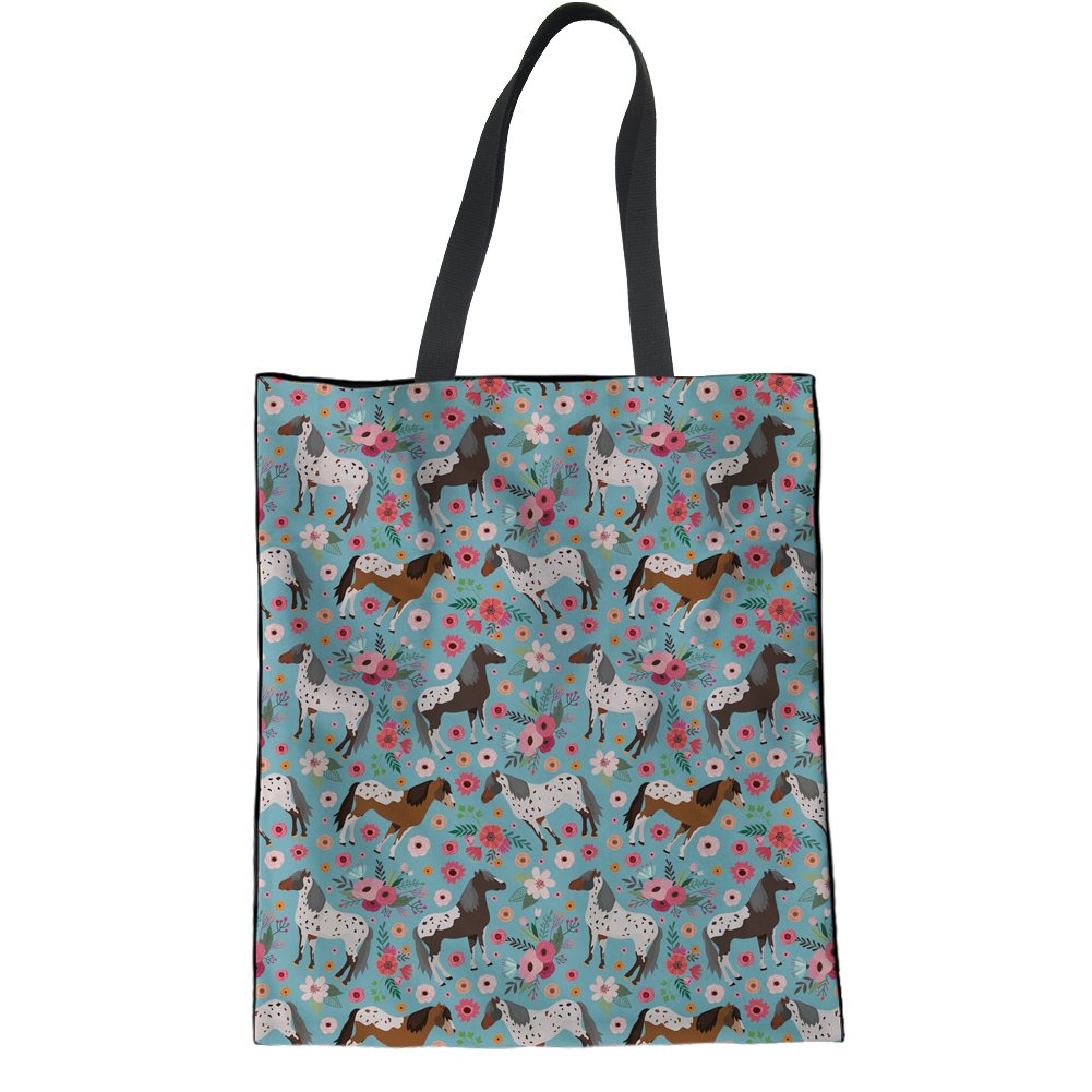 HUGS IDEA Appaloosa Horse Handbags Shoulder Bag Student College Bookbag Tote Bag