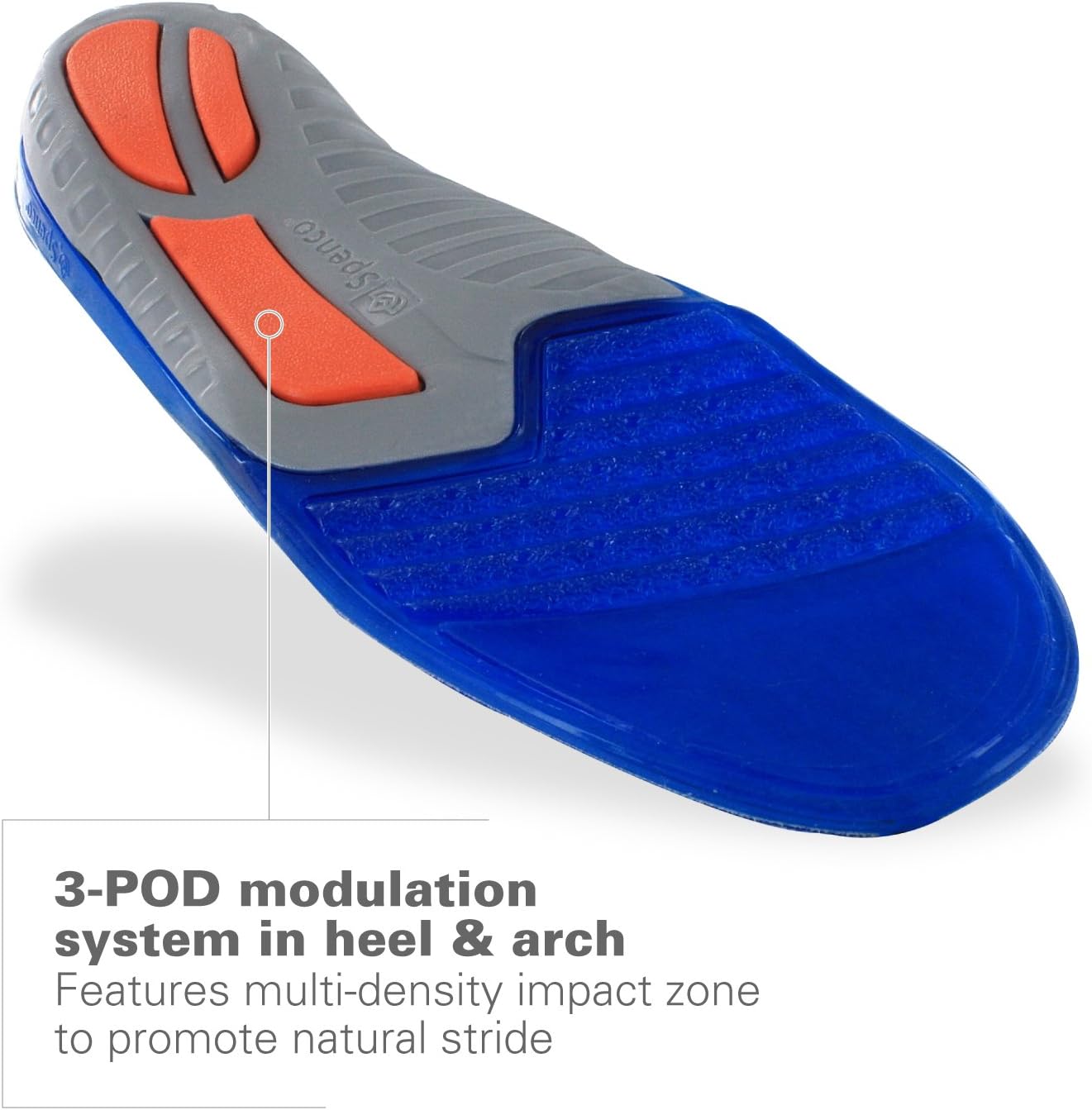 Spenco Total Support Gel Shoe Insoles, Men's 14-15.5: Health & Personal Care