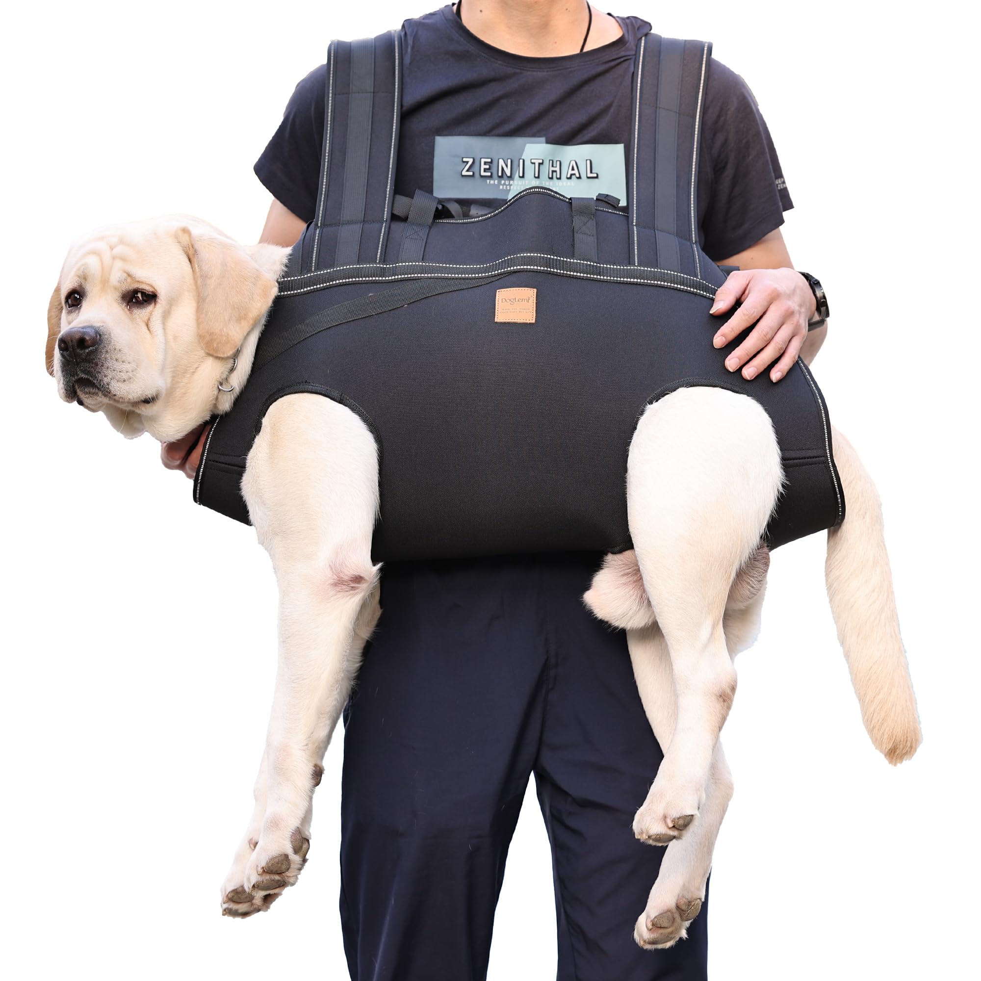 BT Bear Large Dog Carry Sling, Dogs Backpack Pet Legs Support Dog Lift Harness, Dog Carrier for Senior Dogs Joint Injuries, Arthritis, Up and Down Stairs, Paralysis Dogs Walk (L)