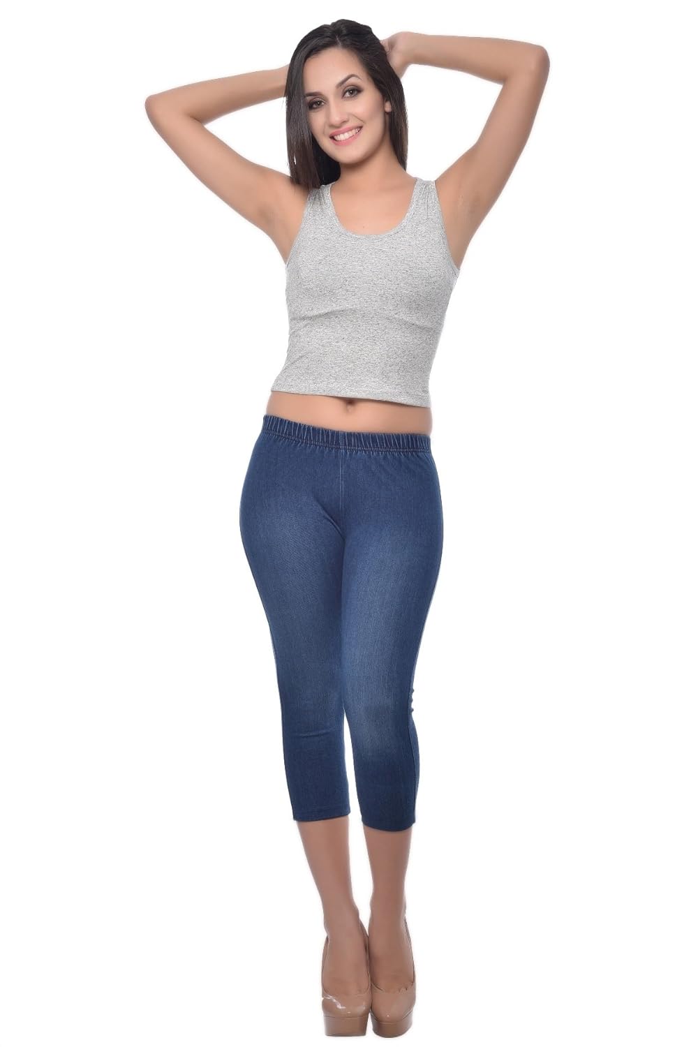 frenchtrendz women cotton modal spandex jegging capri