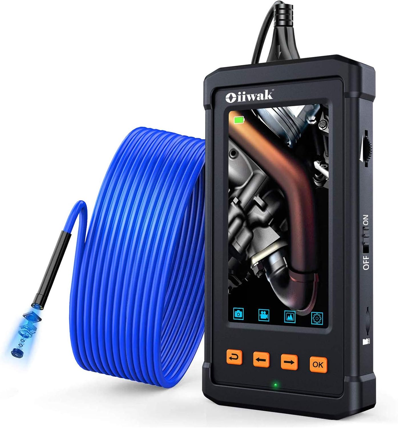 Industrial Endoscope, Oiiwak Borescope Wall Camera with 5.5mm Micro