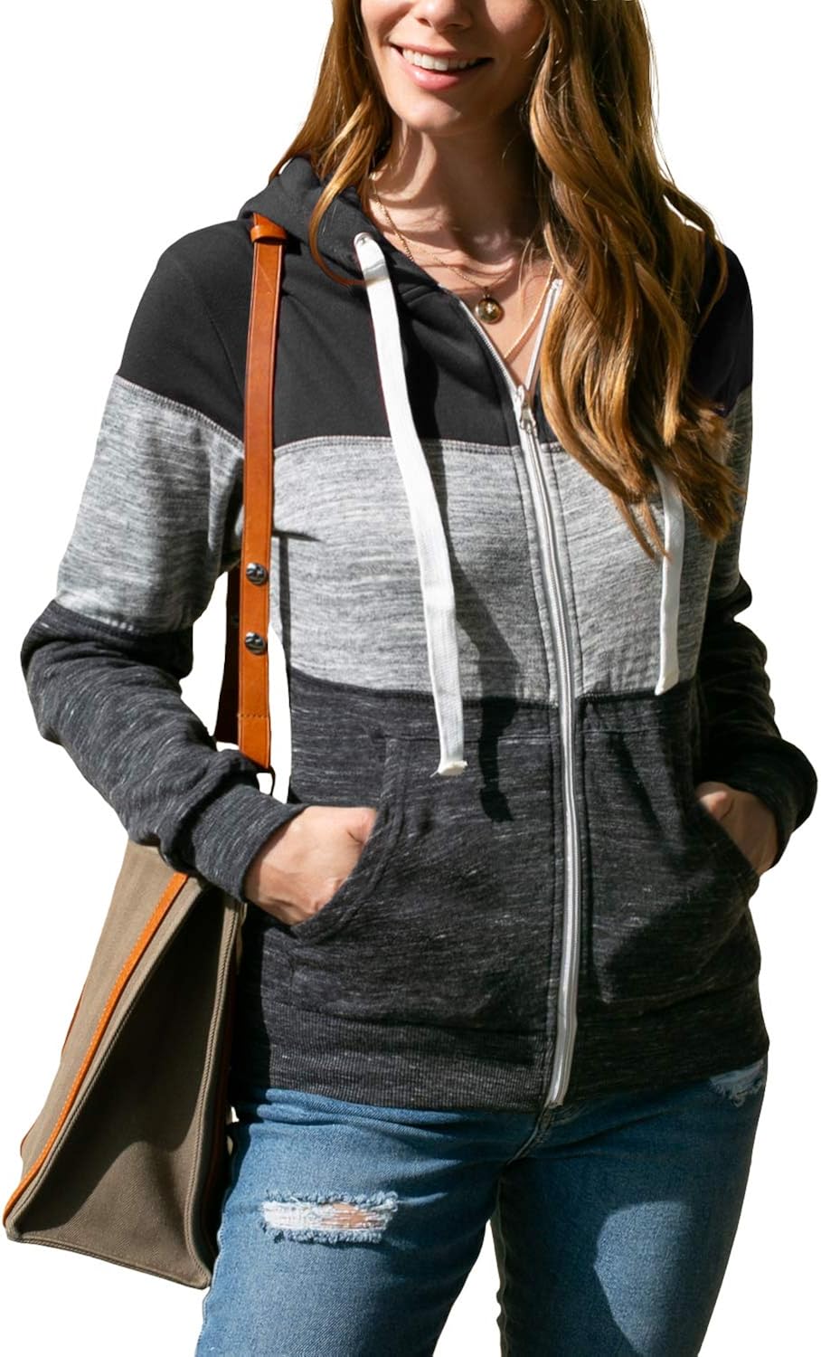 Doublju Lightweight Thin Zip-Up Hoodie Jacket for Women with Plus Size at  Women’s Clothing store