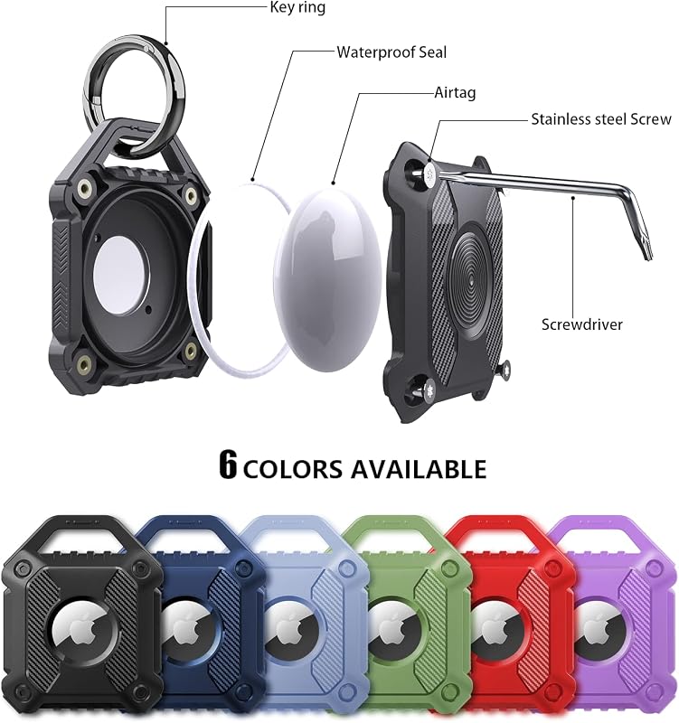Coque Compatible avec Apple AirTags - Porte-clés Air Tag - Coque de Protection Airtag - Porte-clés en TPU pour Bagages, Chien, Chat, Animal Domestique