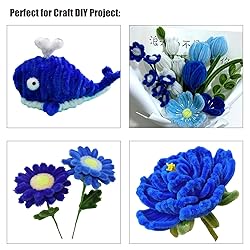 Swpohrat 300 Pieces Shades of Blue Pipe Cleaner