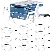 AOOFFIV Clear Safety Glasses Bulk of 12,ANSI Z87.1 Impact Resistant Lens Eye Protection for Lab,Construction