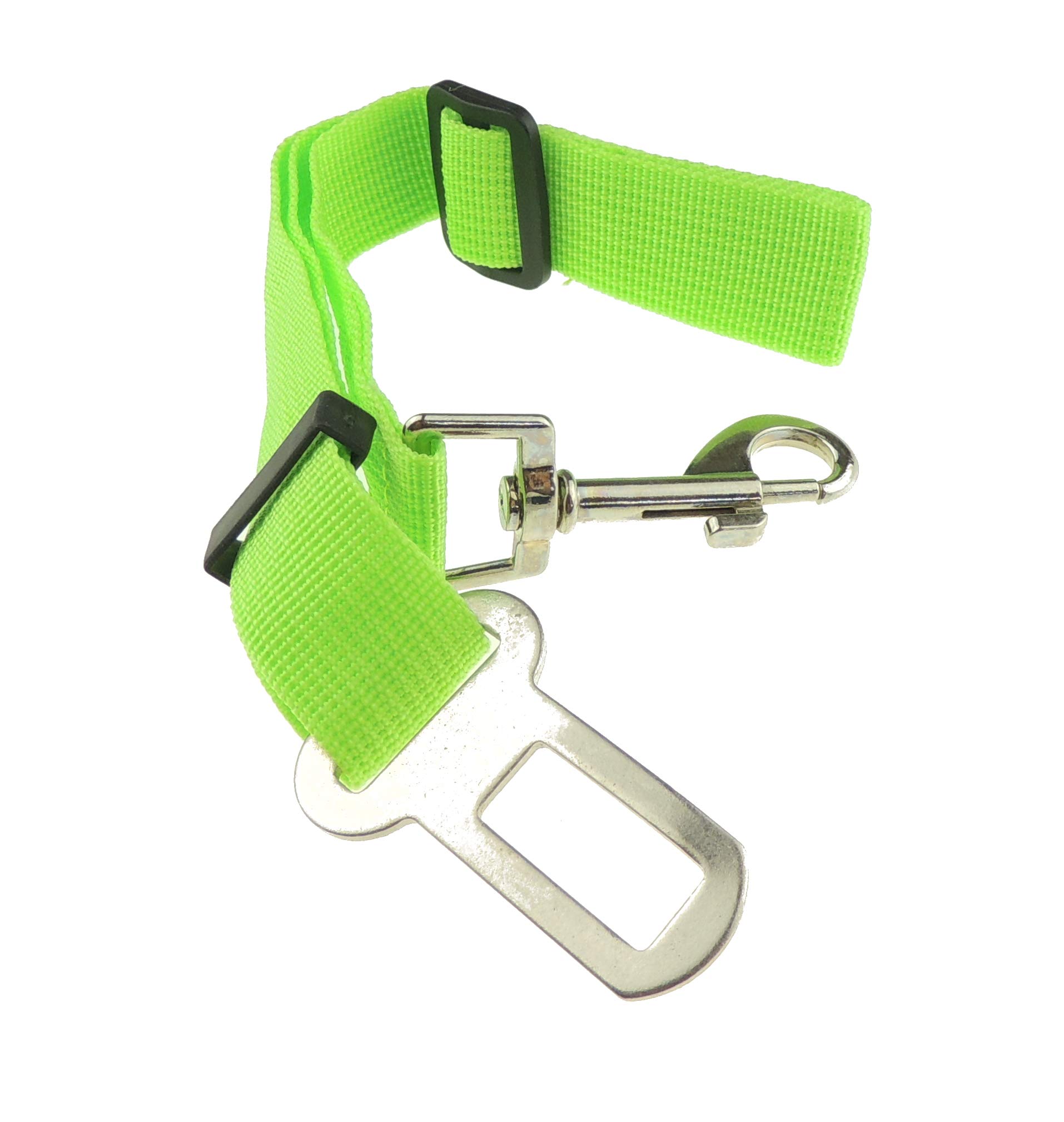 Universal Pet Car Safety Seat Belt, Adjustable Seat Belt Harness for Animals Dogs Puppies Cats, Dog seat belt for car, Strong Dog Car Truck Safety Harness (Lime Green)