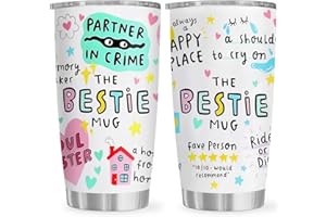 Bestie Gift for Women - 20oz The Bestie Tumbler - Friend Tumbler for Women - Christmas, Birthday, Friendship Gifts - Funny Be