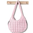 Puffer Tote Bag for Women Large Quilted Tote Bag Quilted Carryall Bag Soft Puffy Crossbody Bag Hobo Handbags Puff Purse