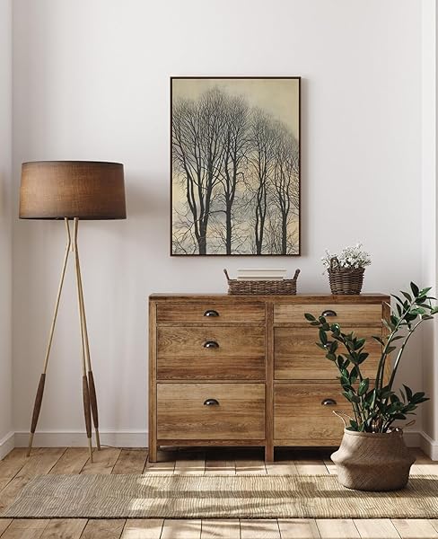 FOLKOR FLOATER FRAME FOR 20X24 CANVAS PAINTINGS, DIY METAL FLOATING FRAME WITH 1.5” DEEP FOR ARTISTS DESIGNERS LANDSCAPE PORTRAIT ARTWORK, MODERN HOME OFFICE WALL DECOR (WALNUT)