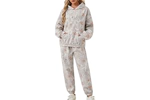 Eutten Camo Sweatsuits for Women Set 2 Piece Camo Hoodies Maple Leaf Print Oversized Sweatshirt Lounge Sets Fall Outfits