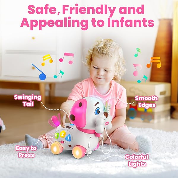 VAHOME PUPPY TOY FOR 1 YEAR OLD GIRL GIFT, MUSICAL BABY TOY 6-12-18 MONTH, FIRST BIRTHDAY GIFTS FOR 1 YEAR OLD GIRL BOY, EDUCATIONAL INFANT TOYS FOR 7 8 9 10-12 MONTH