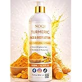 NOQI |Turmeric Lotion| Nourishing & Hydrating | Shea butter, Vitamin C,Ginseng | brightening Lotion| For Face and body 500 ml