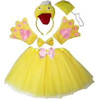 Kirei Sui Kids Puppy Dog Costume Set - Headband Ears, Tail, Bowtie, Light Brown, 3 Piece