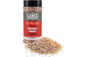 Lane's Brisket Rub Seasoning, All-Natural Championship Butt Rub Seasoning, Perfect for Burger, Steaks, and Pork Rubs for Smoking, Made in USA, 12.4 Oz
