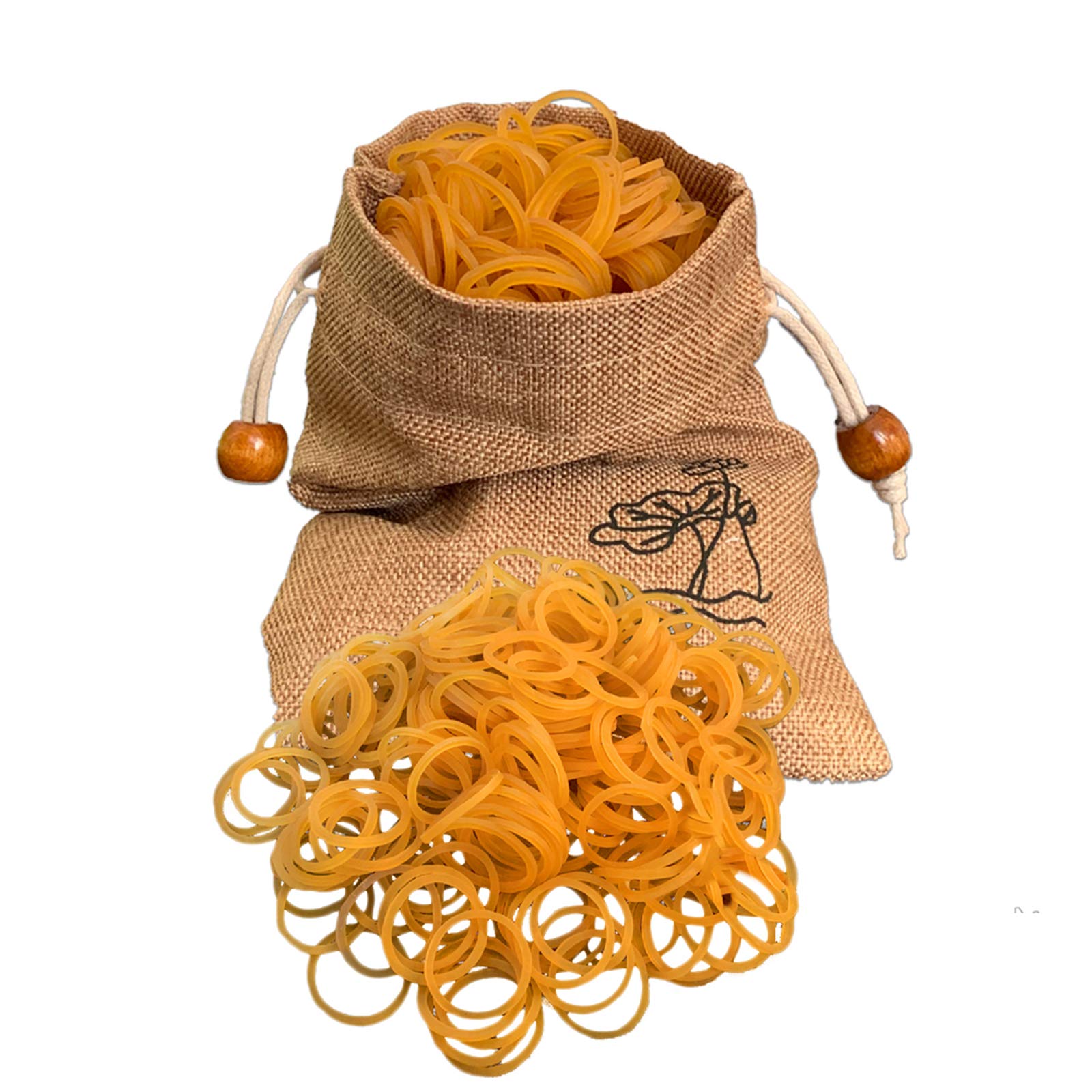 700pcs Stretchable Rubber Bands and Linen Pouch Drawstring Accessories, for Home Or Office Use.Special for Rubber Band Gun