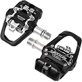 BUCKLOS Exercise Indoor Bike Clip Pedals with Cleats for Fitness Spin Bike | Compatible with Peloton/Delta/SPD Bicycle Dual-Sided Clip-in Pedals，9/16" Sealed Smooth Bearing