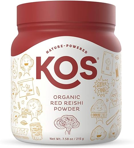 KOS Organic Red Reishi Powder オーガニック レイシ(霊芝) パウダー 215g [海外直送品]