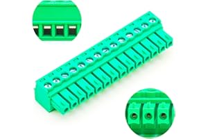 GENERIC Tcenofoxy 3.81mm 2/3/4/5/6/7/8/9/10/11/12/13/14/15/16/18/20/24 Pin Phoenix Connector PCB Screw Terminal Block Connector (2Pcs 3.81M-14Pin)