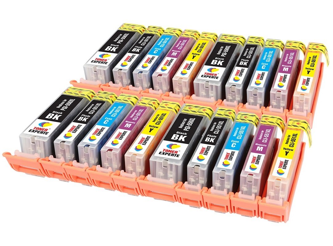 TONER EXPERTE PGI-550XL CLI-551XL 20 XL (4 SETS) Compatible Ink Cartridges for PIXMA iP7250 iP8750 iX6850 MX925 MX725 MG5650 MG6350 MG6450 MG6650 MG5550 MG5450 MG7150 MG7550 | High Capacity