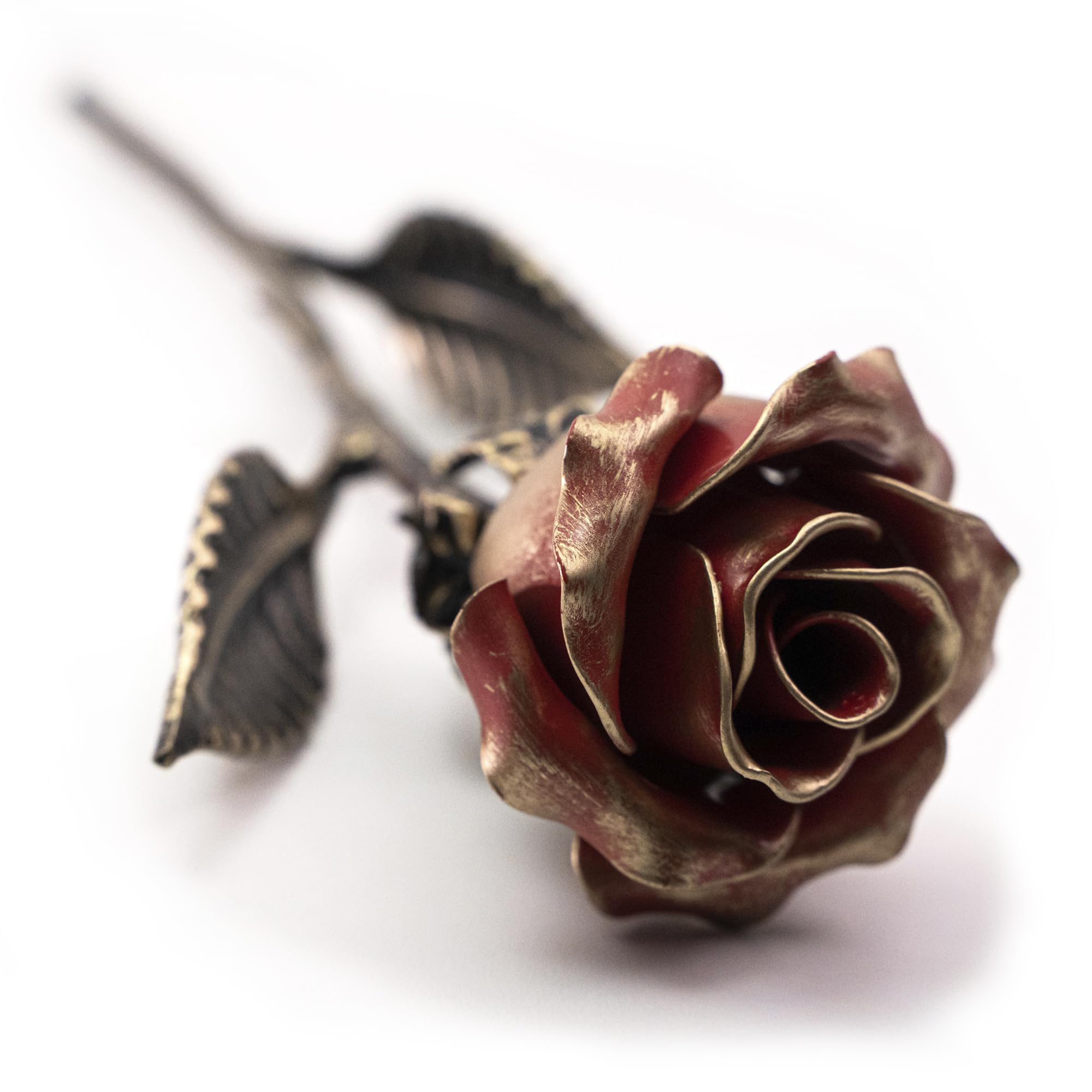 Hand Forged Iron Rose - Romantic Metal Gift of Everlasting Love
