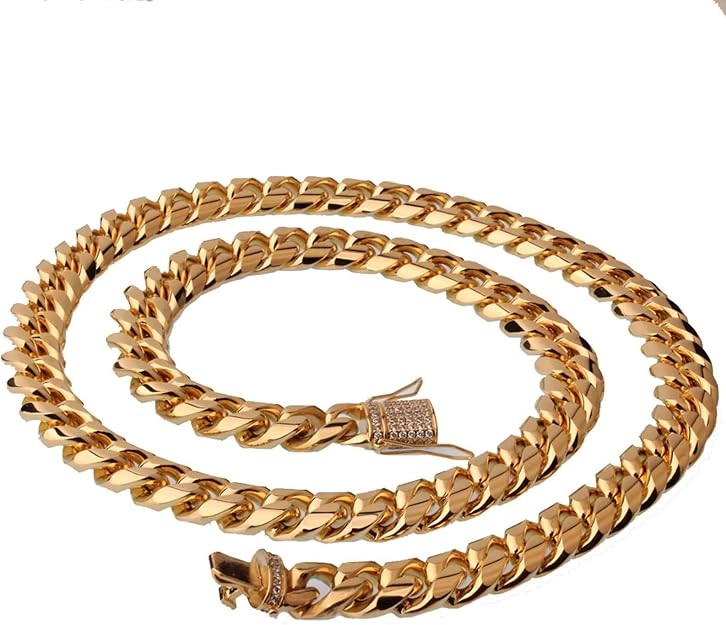 Gnzoe Nice Chains for Men, Stainless Steel Curb Chain Necklace for Men