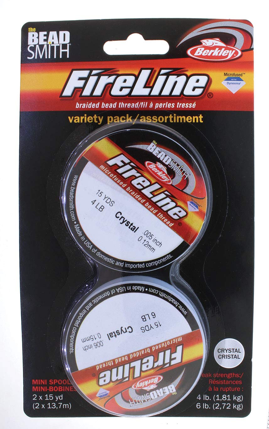 Fireline Beading Thread 2 Pack - Clear - 1 Each 15 yds (13.7m) Spool in 4lb & 6lb