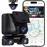 4K Dash Cam 360&deg; View,4 Channel Front and Rear Dash Camera for Cars,Built-in 5GHz Wi-Fi GPS, Voice Control, Free 128G Card,Night Vision,24H Parking Mode,G-Sensor