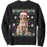Golden Retriever Christmas Ugly Sweater Funny Dog Lover Xmas Sweatshirt