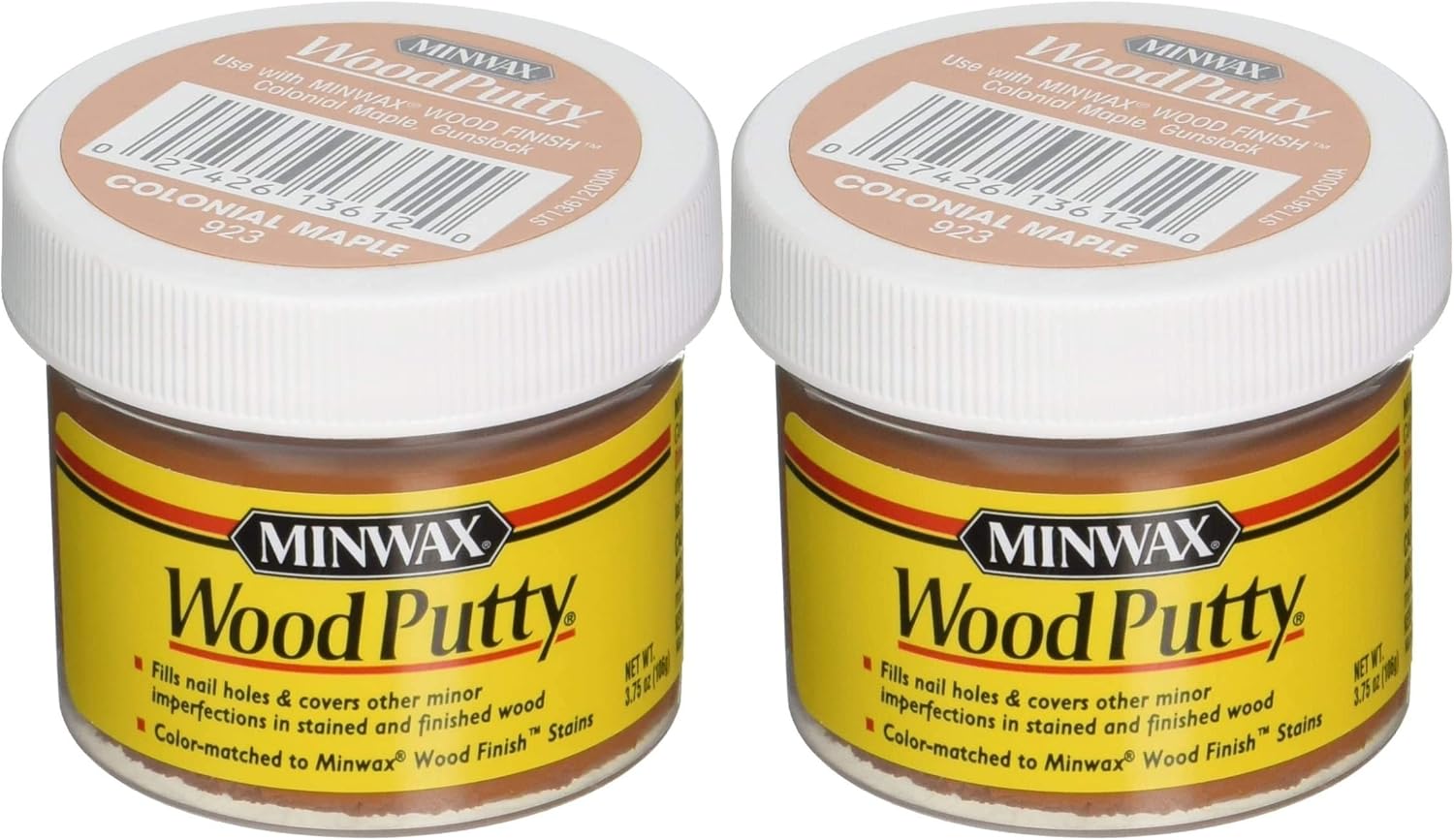 Minwax 13612000 Wood Putty, 3.75 Ounce, Colonial Maple 2 Pack