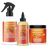 Locsanity Shea &amp; Apricot Loose, Natural, Conditioning and Moisturizing Hair Butter - Strength &amp; Growth Formula LOC (Leave in, Oil, Cream)
