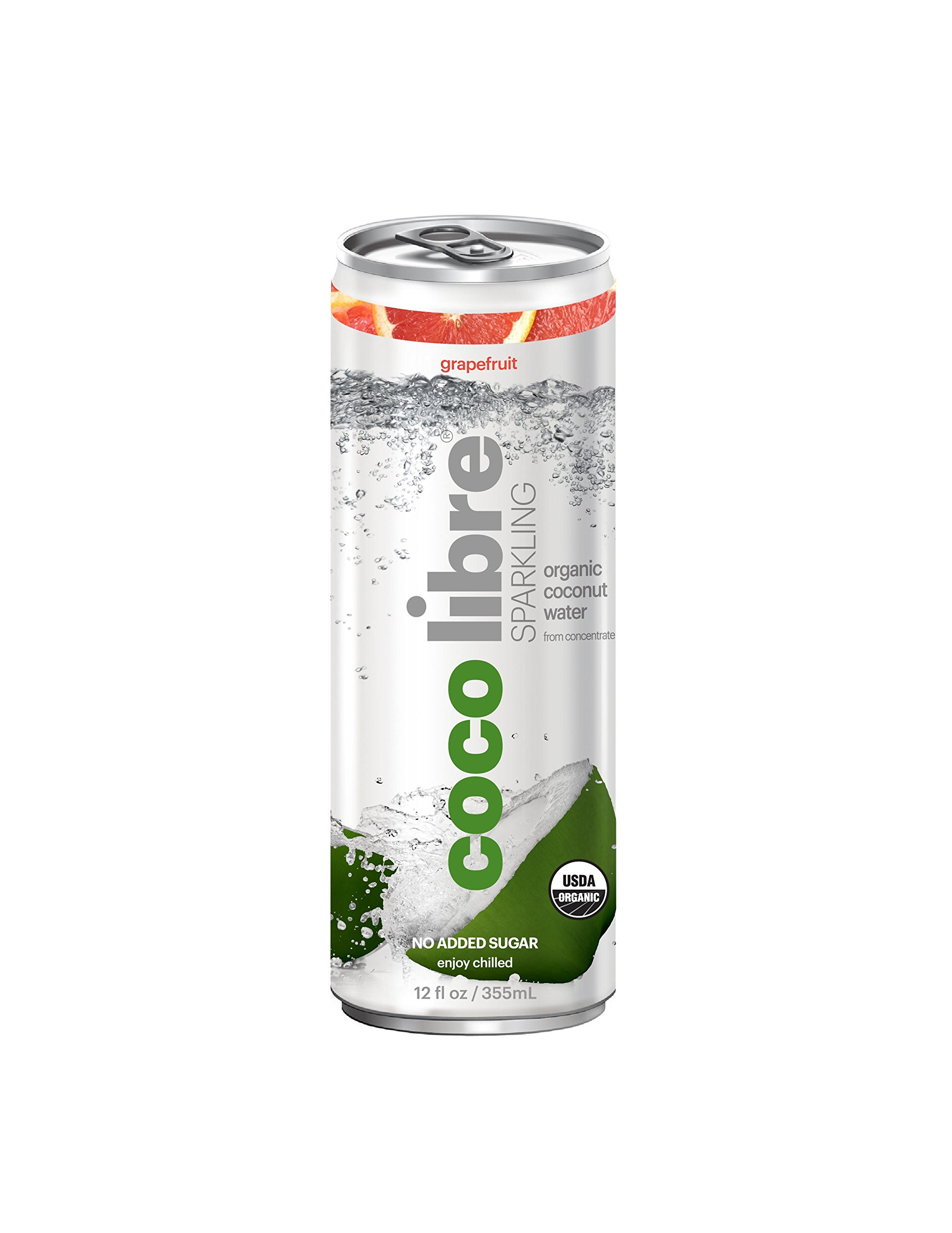 CoCo Libre Sparkling Organic Coconut Water, Grapefruit, 12 Ounce (Pack of 12)