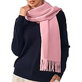 KVSS 100% Pure Cashmere Woven Scarf for Women Soft Winter Wraps Fringed Edges | Luxury Cashmere from inner Mongolia