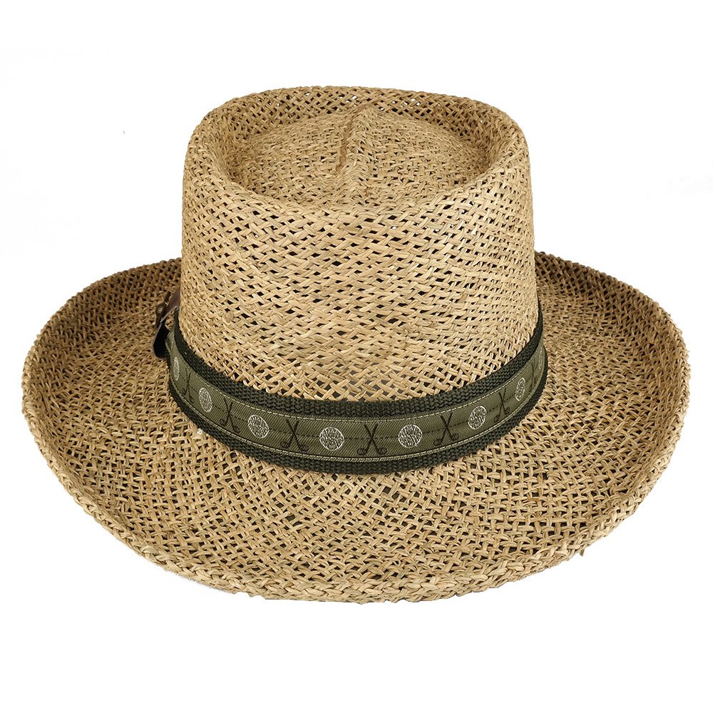 UV 50+ Men's Straw Summer Gambler Hat 
