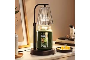 Marycele Candle Warmer Lamp with Timer for Yankee Candles, Black Wax Warmer with Dish for Wax Melts, House Warming Gifts for New Home Decor, Christmas Birthday Thanksgiving Gifts for Mom Women Men