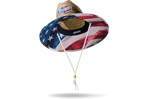 HEMLOCK HAT CO. Straw Hat for Men & Women | Lifeguard Hat, Beach Hat & Sun Hat | UPF 50+ Wide Brim for Sun Protection | One Size | Hemlock