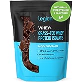 LEGION Whey+ Protein Whey Isolate from Grass Fed Cows (Chocolate, 60 Servings) - Whey Protein Isolate Powder, Low Calorie, Non-GMO, Sugar Free, Lactose and Gluten Free, All Natural Protein Powder
