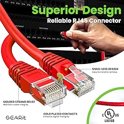 GearIT Cat 6 Ethernet Cable (10-Pack 5 Feet) Cat6