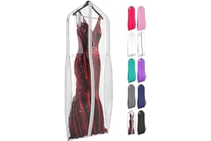 YOUR BAGS GARMENTUM 72" Tapered Long Dress Bags for Gowns - Wedding Dress Garment Bag for Dresses - Long Garment Bags for Hanging Clothes & Closet Storage, Dress Bag for Airplane