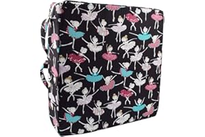 Sunmall Dining Chair Heightening Cushion Portable Dismountable Adjustable Highchair Booster for Baby Toddler Kids Infant Washable Thick Chair Seat Pad Mat (Dance Girl)