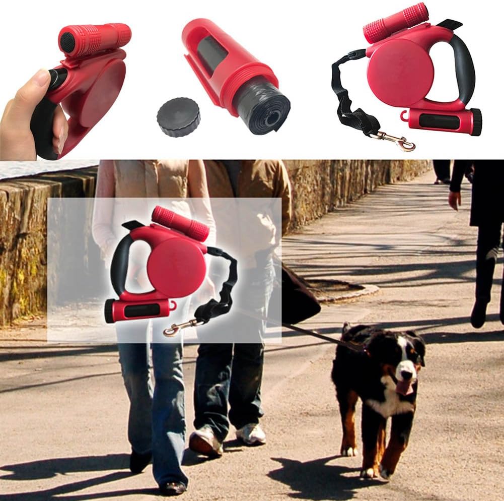 Crewell 5 m Flexible Hundeleine LEDLicht Nacht Sicherheit Puppy