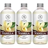 Reed Diffuser Refill Vanilla 3 * 17Fl Oz - 3x500ml - Fragrance Oil Reed Diffuser Refill - Home Fragrance - Vanilla Scent - Room Freshener - Vanilla Aroma 50.7 Fl Oz - Fresh and Long Lasting
