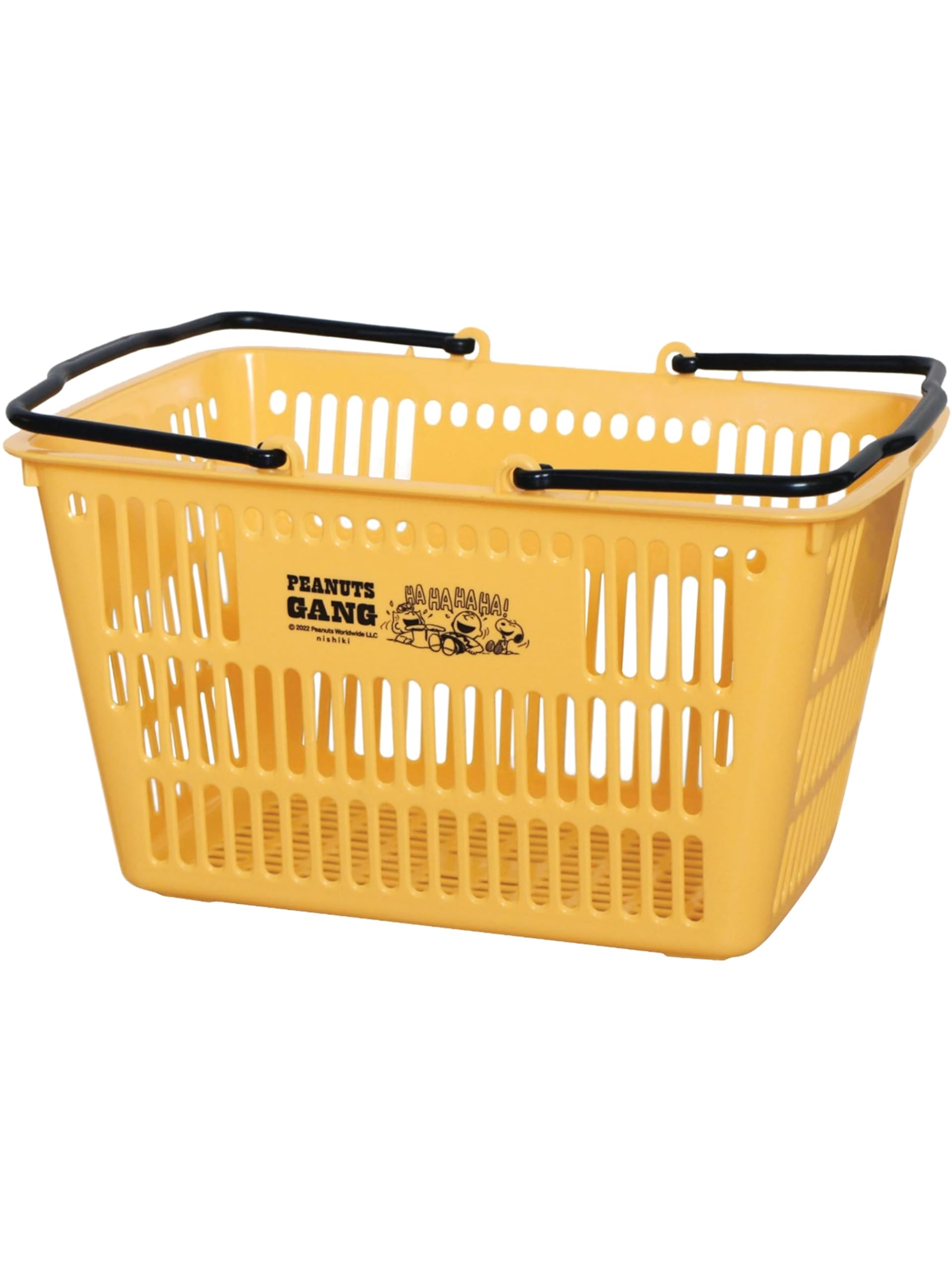 錦化成 スヌーピー ミニ エコバスケット 15L マンゴー カゴ 買い物かご 収納ケース おもちゃ箱 エコバスケット 日本製 収納 軽い 丈夫 耐衝撃 水ハケ ホコリはけ オールメッシュ 洗濯 行楽 キャンプ商品画像