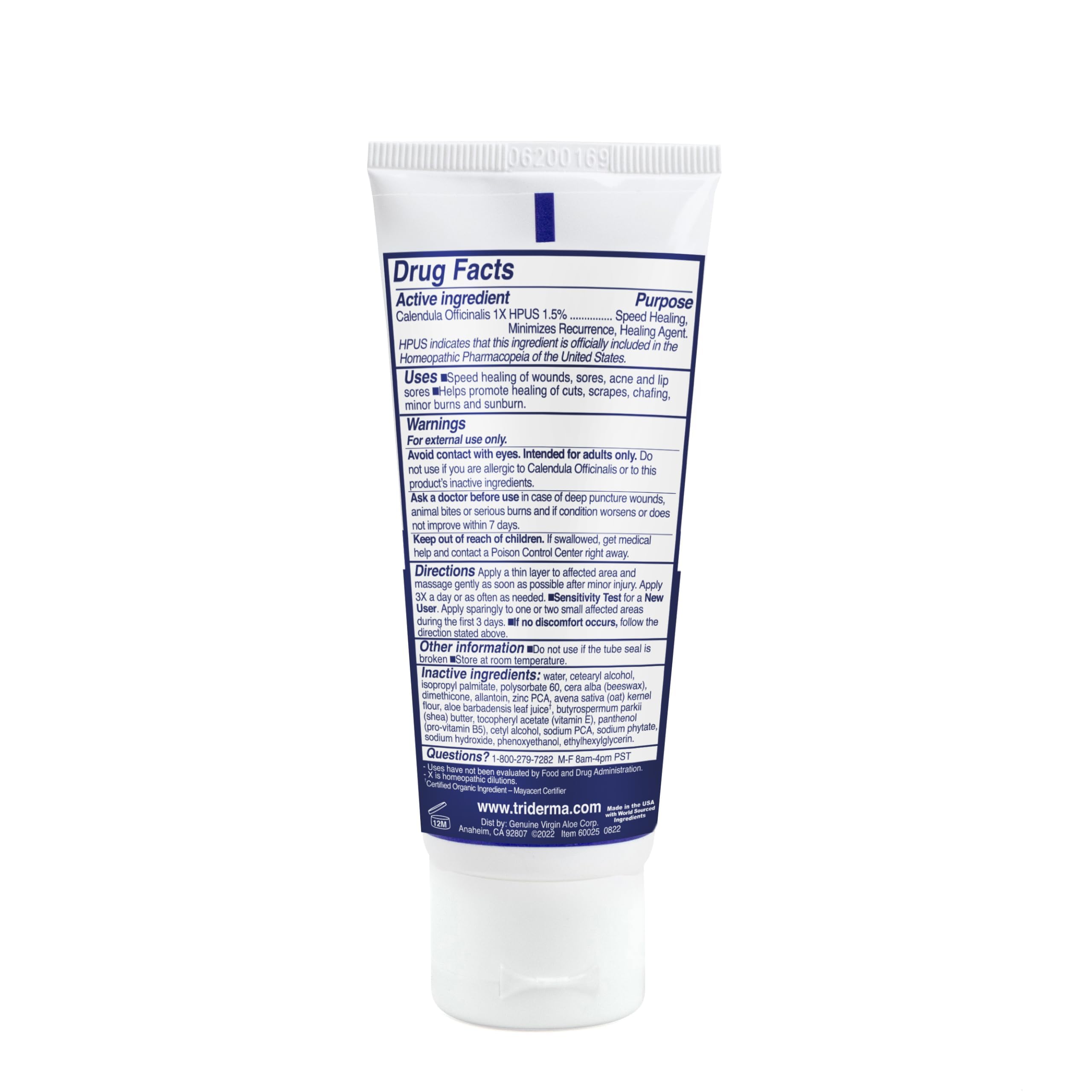 TriDerma Intense Fast Skin Healing Cream for Hard-to-Heal Skin Irritations, Sores, Rashes, Dry, Cracked Hands, Cuts, Chafing, Burns, Scrapes - First Aid Kit Essential - FSA Eligible - 2.2 oz