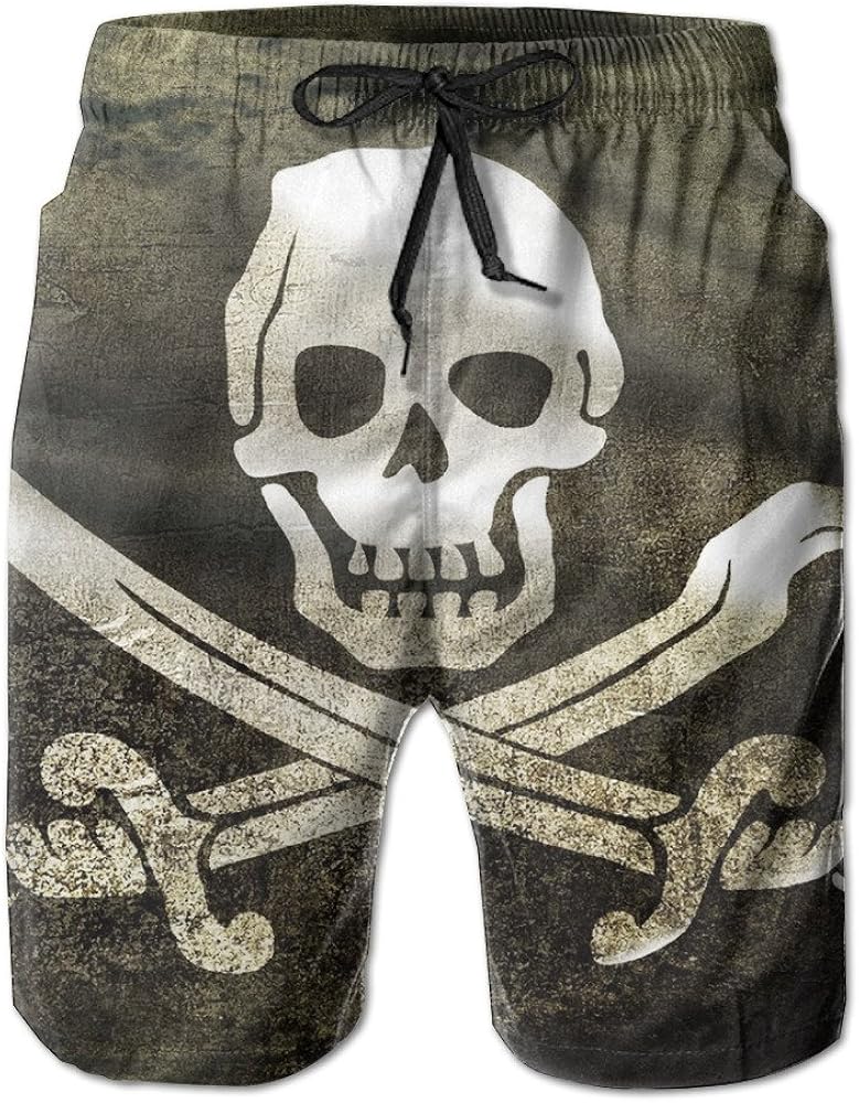skull swim shorts