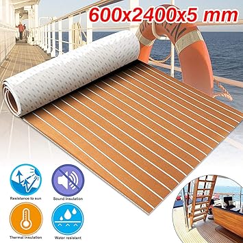 Amazon Com Musitelying 95x24inch Eva Foam Flooring Teak Decking