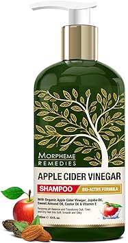 Morpheme Remedies Apple Cider Vinegar Shampoo No Sulfate, Paraben or Silicon, Transforms Dull, Tired and Dry Hair Into Soft, Smooth and Silky (300 ml)